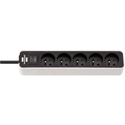 Afbeelding van Brennenstuhl Ecolor stekkerdoos, wit, 5 stopcontacten, met 1,5 m kabel
