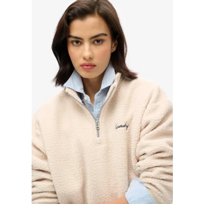 Afbeelding van Superdry Country Club jas met borgvoering en korte rits Dames Truien