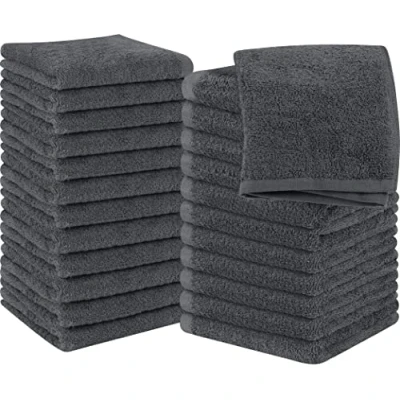 Afbeelding van Zeepdoeken, 30x30 cm, wasknijpers van 100% katoen (24 stuks, grijs)