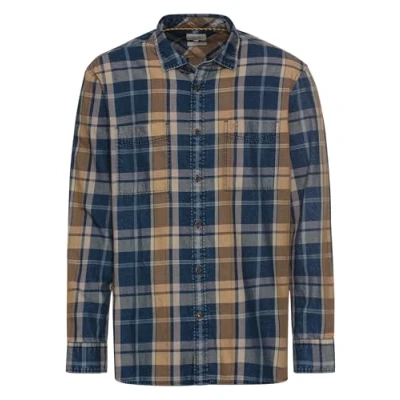 Afbeelding van camel active Controleer hemd Maat menswear L Blauw Bruin