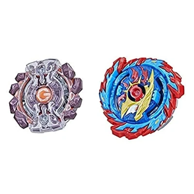 Afbeelding van Beyblade Burst Surge Speedstorm Mirage Helios H6 en Gaianon G6 tol, dubbelpak 2 battle speelgoed voor kinderen vanaf 8 jaar