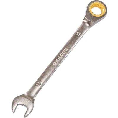 Afbeelding van DAKCOS 12mm Ratelsleutel Vaste Hoofd Ratcheting Combinatiesleutel, Metrische Combinatiesleutel CR V