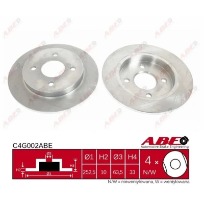 Afbeelding van ABE Remschijven C4G002ABE