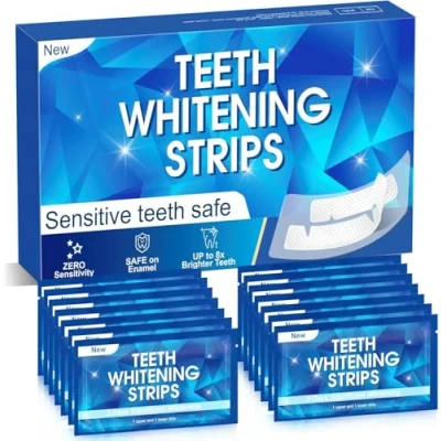 Afbeelding van Tandenbleekkits Teeth whitening Strips, Vinmal Tooth Strips Tandbleek tanden voor witte thuis, niet gevoelige formule met muntsmaak
