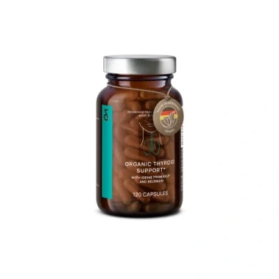 Afbeelding van Organic Thyroid Support Supplement met Sea Kelp Jodium en Selenium van Mosterdzaad Extract 120 Capsules Natuurlijk Jodiumsupplement voor Mannen &amp; Vrouwen Veganistisch Glutenvrij