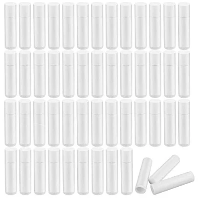 Afbeelding van ProLeo lege lippenstift, 50 stuks, lippenbalsem, houder voor doe het zelf zelfgemaakte navulbaar met dop (wit, 5 ml)
