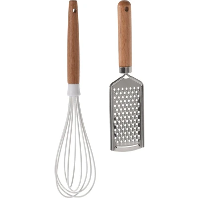 Afbeelding van Excellent Houseware 2 delige keukengerei set garde van 30 cm/handrasp 22 cm Keuken gardes