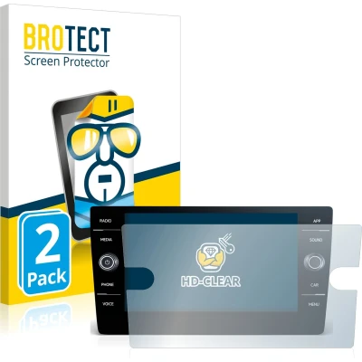 Afbeelding van BROTECT Screenprotector voor Volkswagen Tiguan R Line TDI 2020 Discover Media 8&quot; Folie Beschermfolie transparant (2 Stuks)