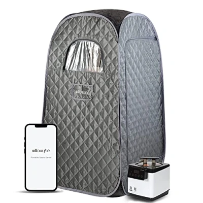 Afbeelding van WillowyBe Draagbare Stoomsauna met Bluetooth bediening, Stoomgenerator, Lichaamstent, Opvouwbare Stoel Persoonlijke Thuis Spa