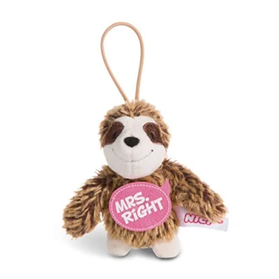 Afbeelding van Nici Knuffelhanger Luiaard Mrs. Junior 10 Cm Polyester Bruin