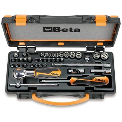 Afbeelding van Beta 11 zeskant dopsleutels, 20 bits en 7 toebehoren in harde foam inleg, metalen kist 900/C11HR 009000980