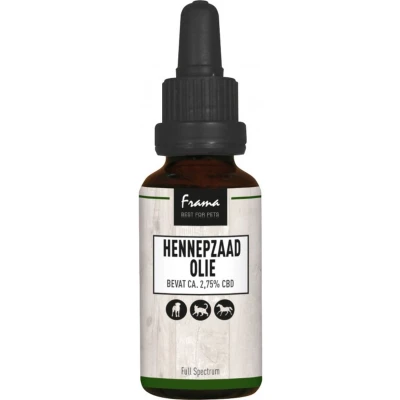 Afbeelding van Frama Hennepzaadolie Cbd 2.75% Supplement 30 ml Hond Kat Paard