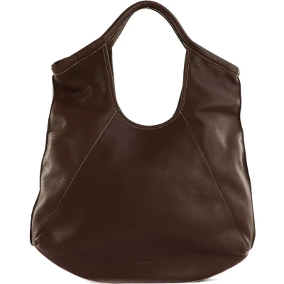 Afbeelding van FREDsBRUDER Leren Schoudertas Handian Big Hobo Bag Mid Brown Bruine