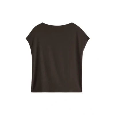 Afbeelding van Lindex Shortsleeved Tshirt basic, Dames, Maat: 34, Dark brown