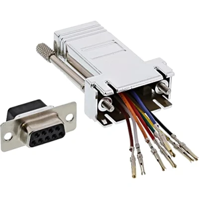 Afbeelding van InLine® Adapter, 9 pins D Sub V naar RJ45 V, metaal gecoat