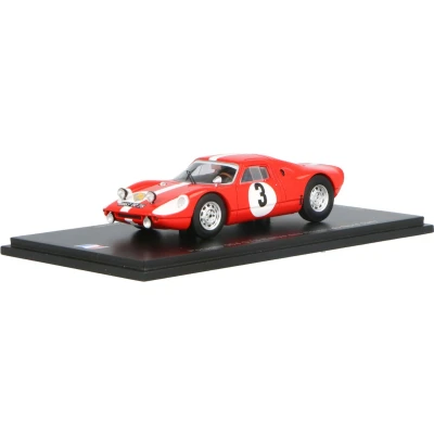 Afbeelding van De 1:43 Diecast Modelscar van Porsche 904 GTS # 3 Winnaar Rally Des Routes du Nord 1965.De rijders waren F. Dumousseau en M. Roques.Dit model is beperkt door 300 stuks. maker dit schaalmodel Spark.Dit alleen online beschikba