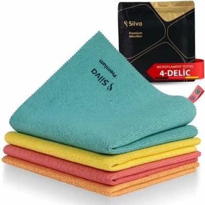 Afbeelding van Silva Microvezeldoekjes Multifunctionele Reinigingsdoek 4 Stuks
