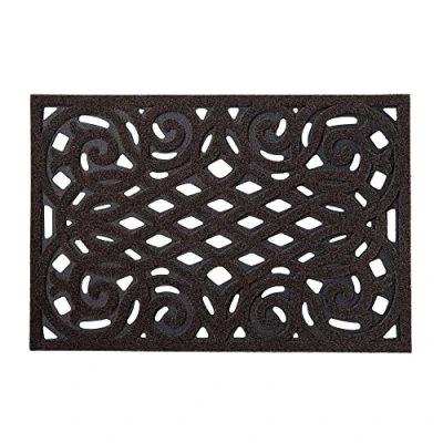 Afbeelding van Nicoman Decoratieve Outdoor Deurmat Trap Mats, Heavy Duty &amp; Dirt Trapper Veranda, Rubber Skid Proof (Large 90x60cm) Chocolade