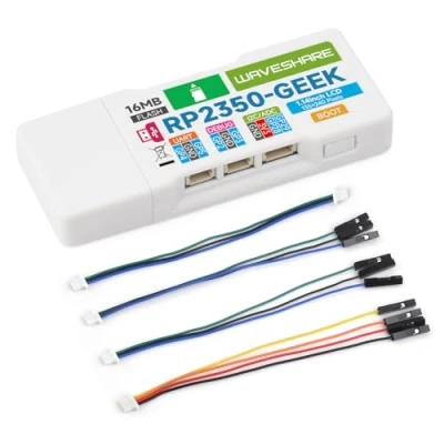 Afbeelding van Waveshare RP2350 GEEK Development Board, Based On Microcontroller, with 1.14inch 65K Color LCD, USB Debugging Downloader, White Plastic Case