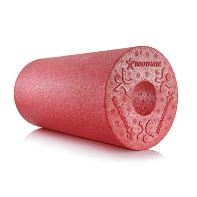 Afbeelding van professionele fascia rol standaard medium hard, lengte 30 cm, diameter 15 met gratis e book, rood