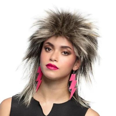 Afbeelding van Boland Pruik Kimberly bruin/blond Blond Laagjes Halflang Vrouwen 80&#039;s &amp; 90&#039;s Disco Punk en Aso