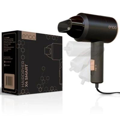 Afbeelding van Opvouwbare en Compacte Reisföhn ENOA X4 Smart, Sneldrogend, met Inklapbare Handgreep, Precisieconcentrator, 3 Snelheden/3 Temperaturen, Stil Licht