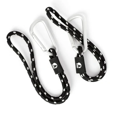 Afbeelding van TANNDESIGN 2 x universele kinderwagenhaken voor bevestiging van tas, rugzak, handtas en luiertas kinderwagenhaak met karabijnhaak, 8 mm dikte kinderwagen tashouder &amp; houder
