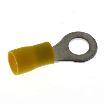 Afbeelding van SeKi 14024 geel 25 x ringkabelschoenen 4,0 6,0 mm², M6 geïsoleerde ringschoenen kabelschoenen