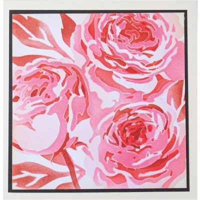 Afbeelding van Sizzix Layered Stencils Peony 4stuks