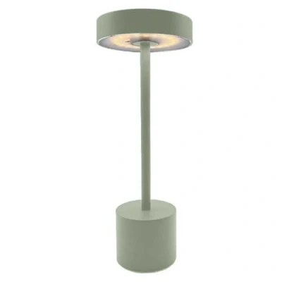 Afbeelding van Draadloze touch tafellamp van aluminium, olijfgroen, mat, led, ROBY OLIVE H30 cm
