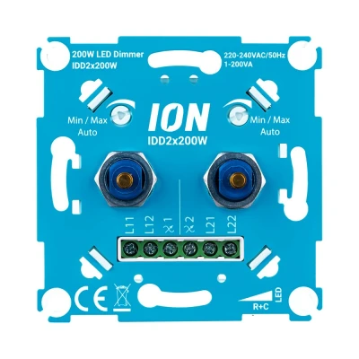 Afbeelding van LED Dimmer Duo 2 x 0,3 200 Watt ION INDUSTRIES