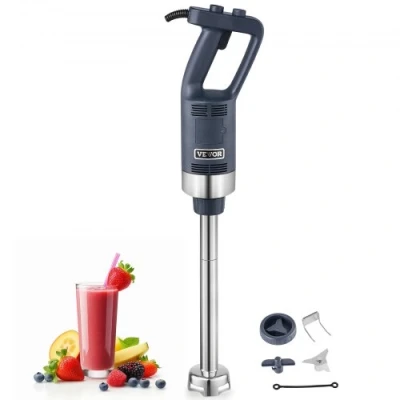 Afbeelding van VEVOR Commerciële staafmixer, 500 W, handmixer, dompelstang, 406 mm, draagbare mixer, traploos variabele snelheid, met lemmet van roestvrij staal, voor soep, saus, puree, levensmiddelen, crème