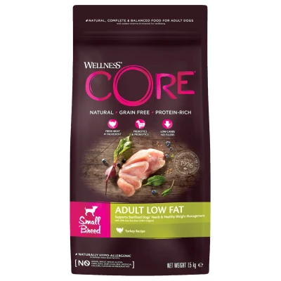 Afbeelding van Wellness Core Grain Free Dog Healthy Weight Small Breed Hondenvoer Kalkoen 1.5 kg