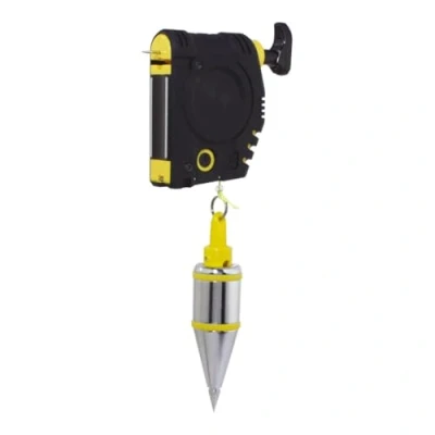 Afbeelding van SCHIETLOOD PASLOOD 400 GR. Plumb rite all in one 4,5 mtr met magneet en ophang pin.