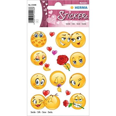 Afbeelding van 10x Herma Stickers love gezichten, zijde