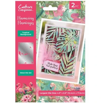 Afbeelding van CC Flamazing Flamingos Snijmallen Tropical Background