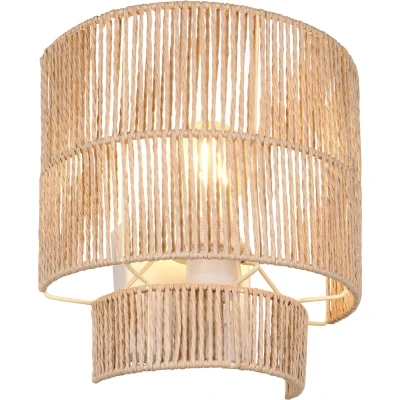 Afbeelding van Trio Japandi wandlamp Satna rotan R20071026