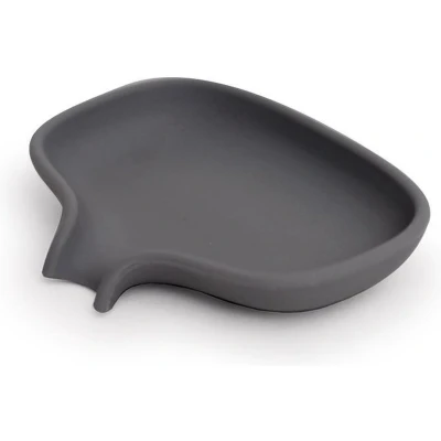Afbeelding van Bosign zeepbakje Soap Saver Flow antraciet grijs 13,5 x 10,5 2,5 cm
