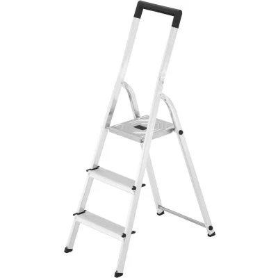 Afbeelding van Hailo L40 Aluminium Huishoudtrap / Klustrap 3 Treden