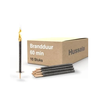 Afbeelding van Hussala Diamond wasfakkels brandtijd 60 min tuin fakkels [10 stuks]
