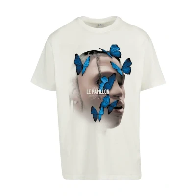 Afbeelding van Upscale by Mister Tee LE Papillon Oversize Tshirt print, Maat: XXL, Blancwhite