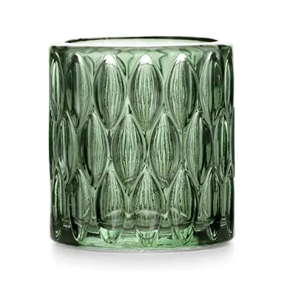 Afbeelding van Theelichthouder van glas AmeliaHome kandelaar theelichtglas 9x9,5 cm Vigo flessengroen