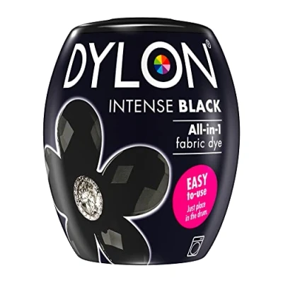 Afbeelding van DYLON All in 1 Fabric Dye 12 intense Black, Wasmachine stof geverfd kussen, voor frisse en kleuren
