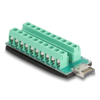 Afbeelding van Delock USB Typ E Key A Stecker zu Terminalblock Adapter 20 Pin HQ pr