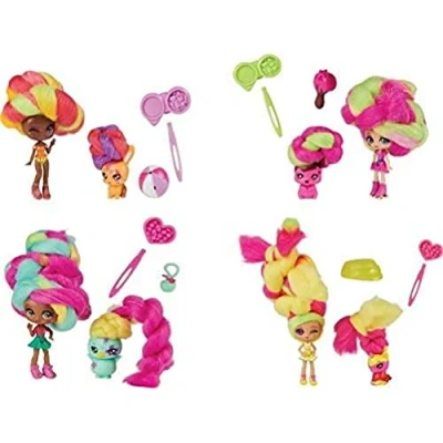 Afbeelding van Candylocks 2 Pack, Lemon Lou Twist 7,5 cm geurende verzamelpop en huisdier met accessoires