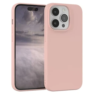Afbeelding van EAZY Case Silicone voor iPhone 14 Pro Zacht Schokbestendig Mobiel Telefoon Hoesje Beschermend Geval met Camera Bescherming Dun Premium Cover TPU Bumper in Roze