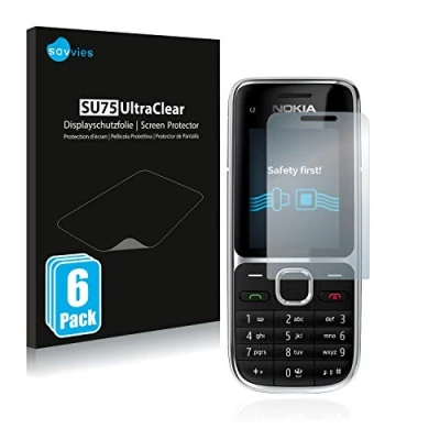 Afbeelding van Savvies Screenprotector voor Nokia C2 01 Folie Beschermfolie transparant (6 Stuks)