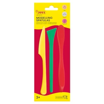 Afbeelding van Jovi Modelleergereedschap voor het bewerken van klei, plasticine e.a., 3 stuks in blisterverpakking