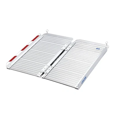Afbeelding van LIEKUMM Drempelhelling met capaciteit, 60 x 72 W, 300 kg, rolstoelhellingen voor thuis, trappen, handicaps, deuren, vouwhelling van aluminium rolstoelen