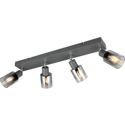 Afbeelding van Trio 4 lichts plafondlamp Cadiz zwart R81784042